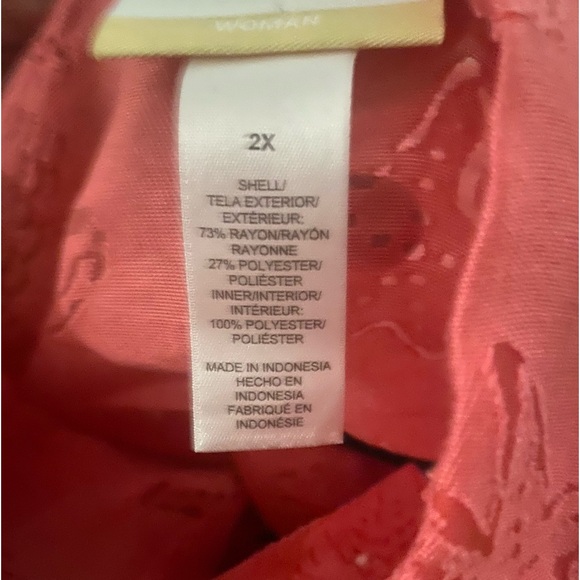 Alfred Dunner beach theme blouse. Button front. 2X. - Picture 6 of 7